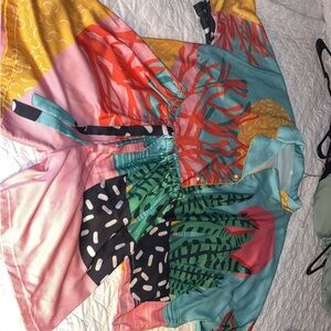 Colorful Abstract Print Dress